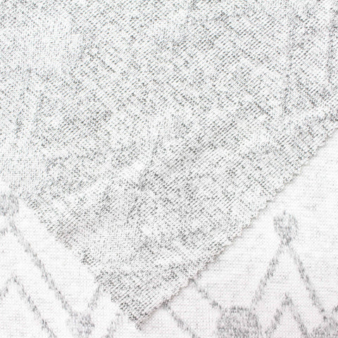 Light Grey Circle Jacquard, Viscose-Poly