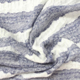 Blue Textured-Stripe Chunky Knit, Polyester — photo 3