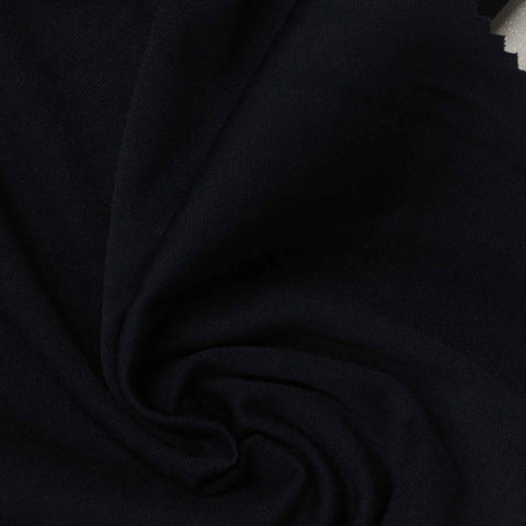 100% Polyester Piqué Knit Fabric, 185 gsm, 170 cm — Black