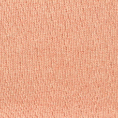 Orange Marl Rib Knit, Poly-Cotton