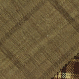 Brown Plaid Interlock Knit, Poly-Viscose — photo 3