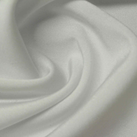Polyester Stretch Warp Knit Fabric, 230 gsm, 150 cm — White
