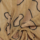 Jacquard Polyester Viscose Stretch Rib Knit Fabric, 200 gsm, 146 cm — Orange — photo 3