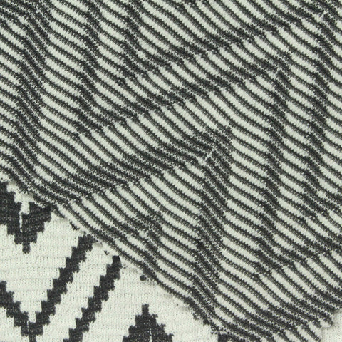 Dark Grey Zigzag Jacquard, Polyester
