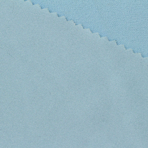 Polyester Stretch Linen-Look Fabric, 215 gsm, 160 cm — Blue