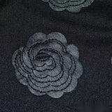 Dark Grey Tone-on-Tone Floral Jacquard, Polyester — photo 3