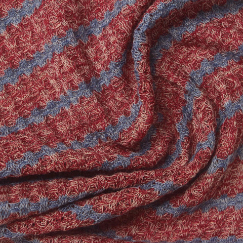 Red Marl Waffle Knit, Polyester