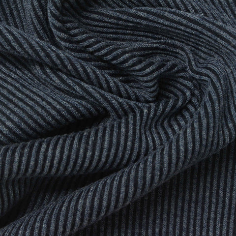 Polyester Viscose Stretch Jersey Knit Fabric, 210 gsm, 140 cm — Navy