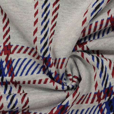 Red Plaid Jacquard, Polyester, 300 gsm, 155 cm, ref EF-210859