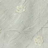 White Floral Woven, Viscose — photo 3