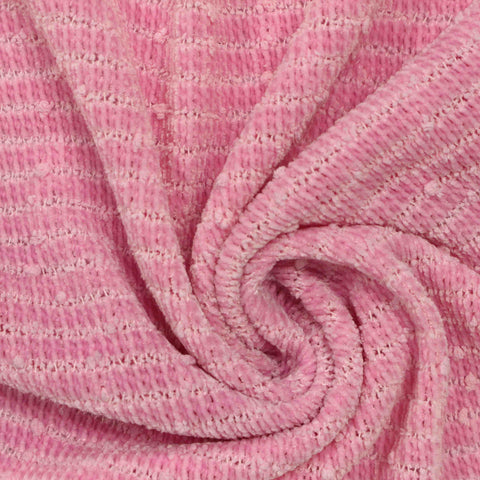 100% Polyester Chenille Fabric, 240 gsm, 165 cm — Pink