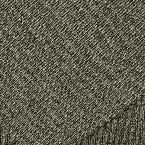 Light Grey Marl Rib Knit, Polyester, 363 gsm