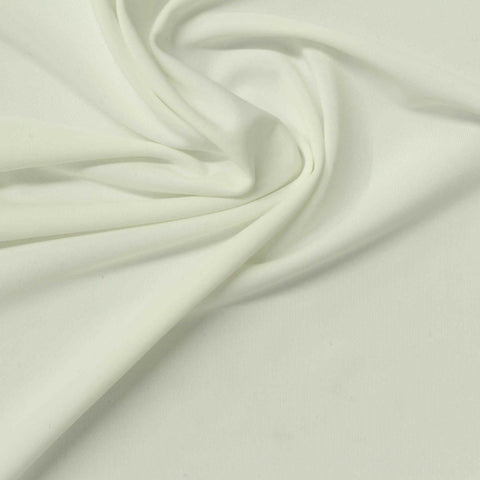 Polyester Stretch Rib Knit Fabric, 190 gsm, 170 cm — White