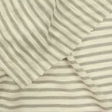 Light Grey Horizontal-Stripe Jersey Knit, Polyester — photo 3