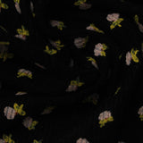 Pink Floral Rib Knit, Viscose — photo 3