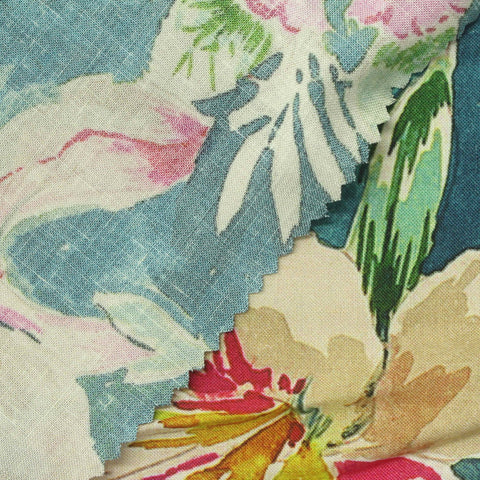 Cream Bold-Floral Woven, Viscose-Linen