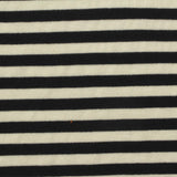 Black Horizontal-Stripe Rib Knit, Poly-Viscose — photo 3