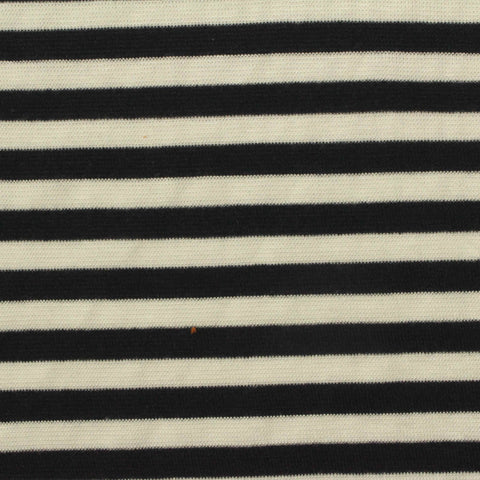 Black Horizontal-Stripe Rib Knit, Poly-Viscose, 230 gsm, ref EF-239031