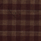 Dark Red Plaid Woven, Poly-Viscose — photo 3