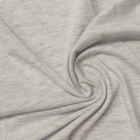 Light Grey Marl Jersey Knit, Poly-Tencel Lyocell, 155 gsm, 185 cm