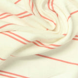 Coral Stripes Jersey Knit, Cotton — photo 3