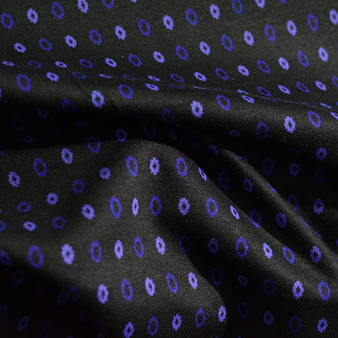 Jacquard Polyester Viscose Stretch Knit Fabric, 150 cm — Black, ref EF-4455