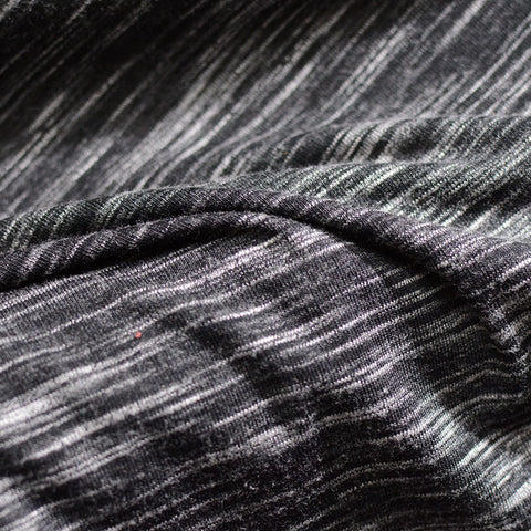 Black Marl Jersey Knit, Polyester, 160 gsm