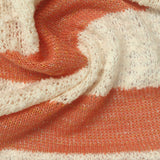 Cream Horizontal-Stripe Chunky Knit, Poly-Viscose — photo 3