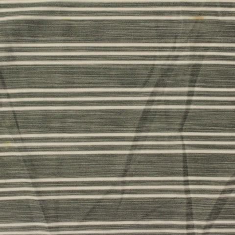 Green Horizontal-Stripe Jersey Knit, Polyester, 140 gsm