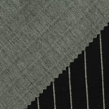 White Vertical-Pinstripe Jacquard, Poly-Viscose — photo 3
