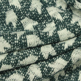 Dark Green Houndstooth Chunky Knit, Poly-Cotton — photo 3