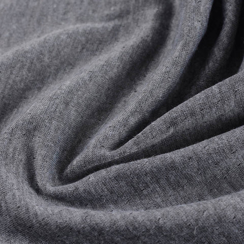 Heathered Grey Flecks Interlock Knit, Polyester