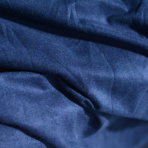100% Polyester Faux Suede Fabric, 150 gsm, 150 cm — Navy