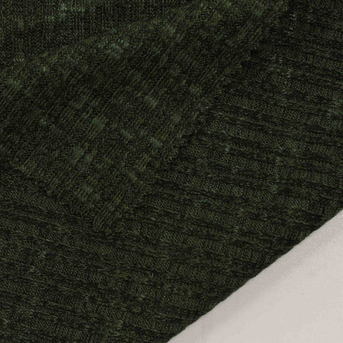 Polyester Viscose Stretch Rib Knit Fabric, 326 gsm, 156 cm — Black