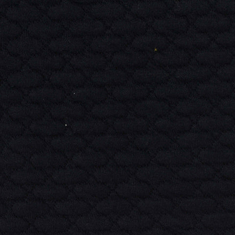 Jacquard Cotton Polyester Stretch Knit Fabric, 350 gsm — Black