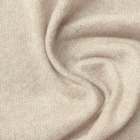 Light Beige Marl Chunky Knit, Polyester, 250 gsm, 150 cm