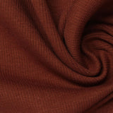 Cotton Polyester Stretch Rib Knit Fabric, 370 gsm, 110 cm — Brown — photo 3