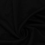 Cotton Polyester Birdseye Knit Fabric, 180 gsm, 160 cm — Black — photo 3