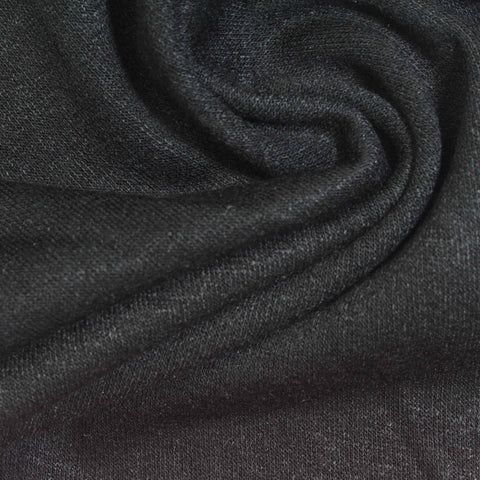 Viscose Polyester Blend Stretch French Terry Fabric, 280 gsm, 185 cm — Grey