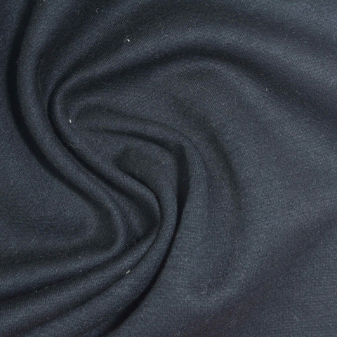 Dark Grey Marl Rib Knit, Linen-Cotton