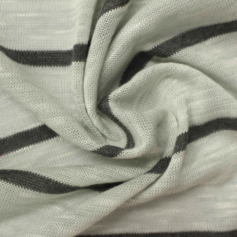 Dark Grey Stripes Jersey Knit, Poly-Viscose, 173 gsm