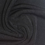 Polyester Stretch Rib Knit Fabric, 280 gsm, 160 cm — Black — photo 3
