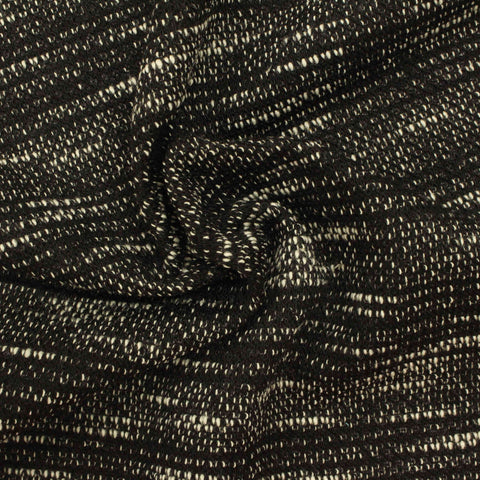 Black Marl French Terry, Poly-Cotton, 276 gsm