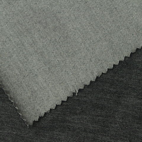 Polyester Stretch Denim Fabric, 265 gsm — Black