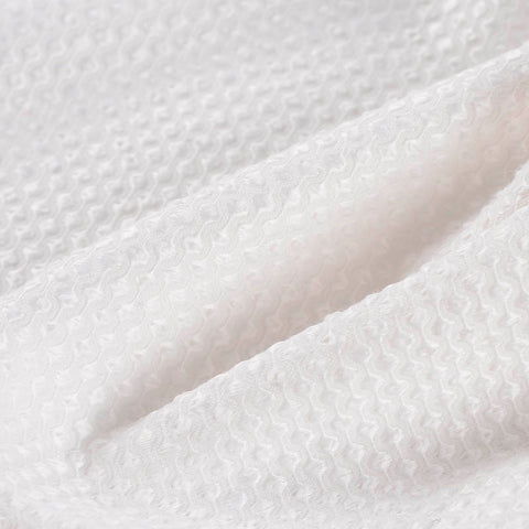 White Geometric Jacquard, Cotton-Poly, 193 gsm