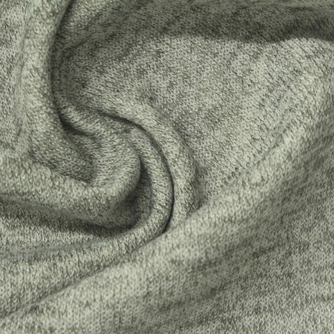 Light Grey Marl Interlock Knit, Poly-Viscose, 380 gsm