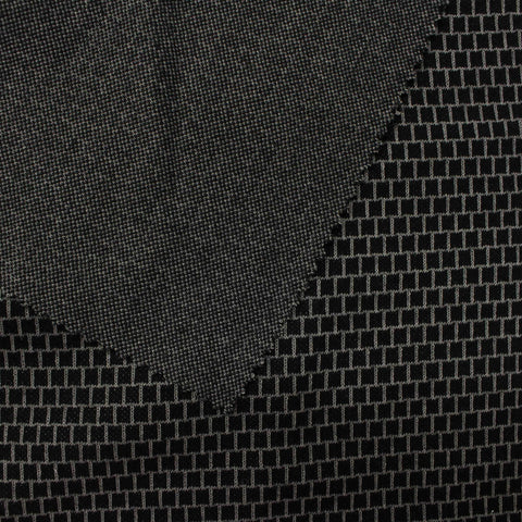 Jacquard Cotton Polyester Knit Fabric, 230 gsm, 160 cm — Black
