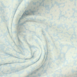 White Floral Jersey Knit, Cotton — photo 3