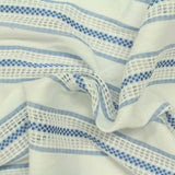 Blue Horizontal-Stripe Woven, Cotton — photo 3