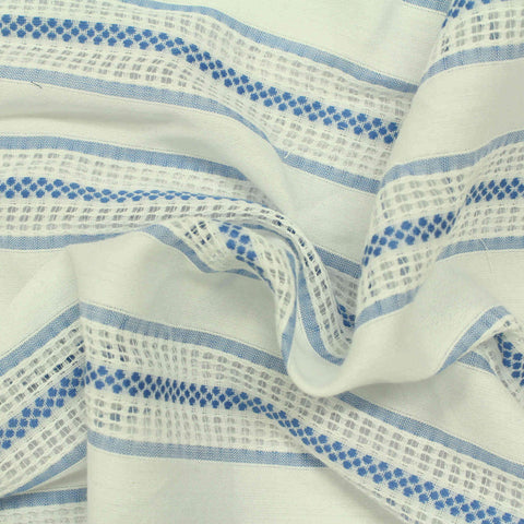 Blue Horizontal-Stripe Woven, Cotton, 80 gsm, 145 cm, ref EF-206515